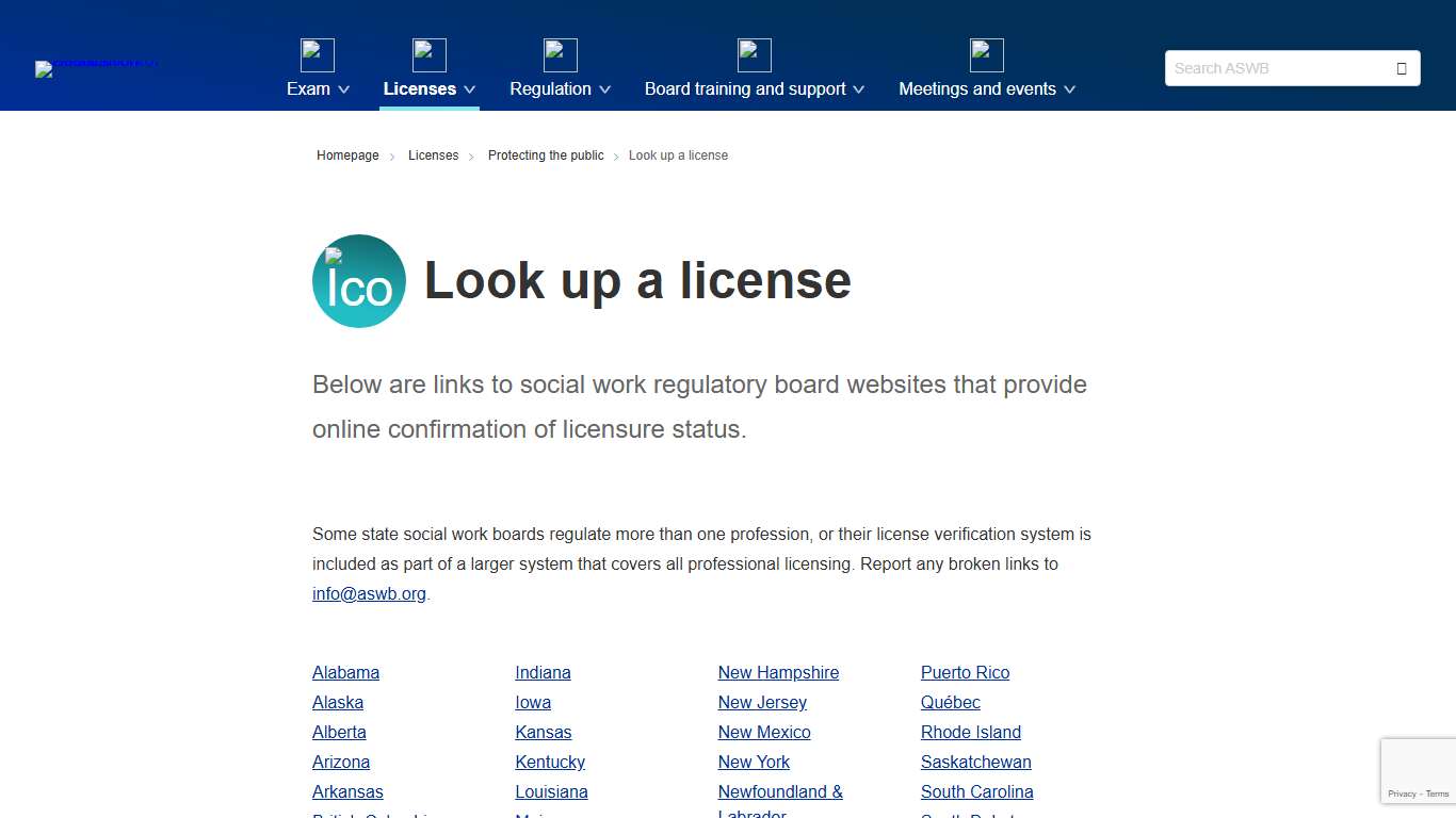 Look up a license - Association of Social Work Boards